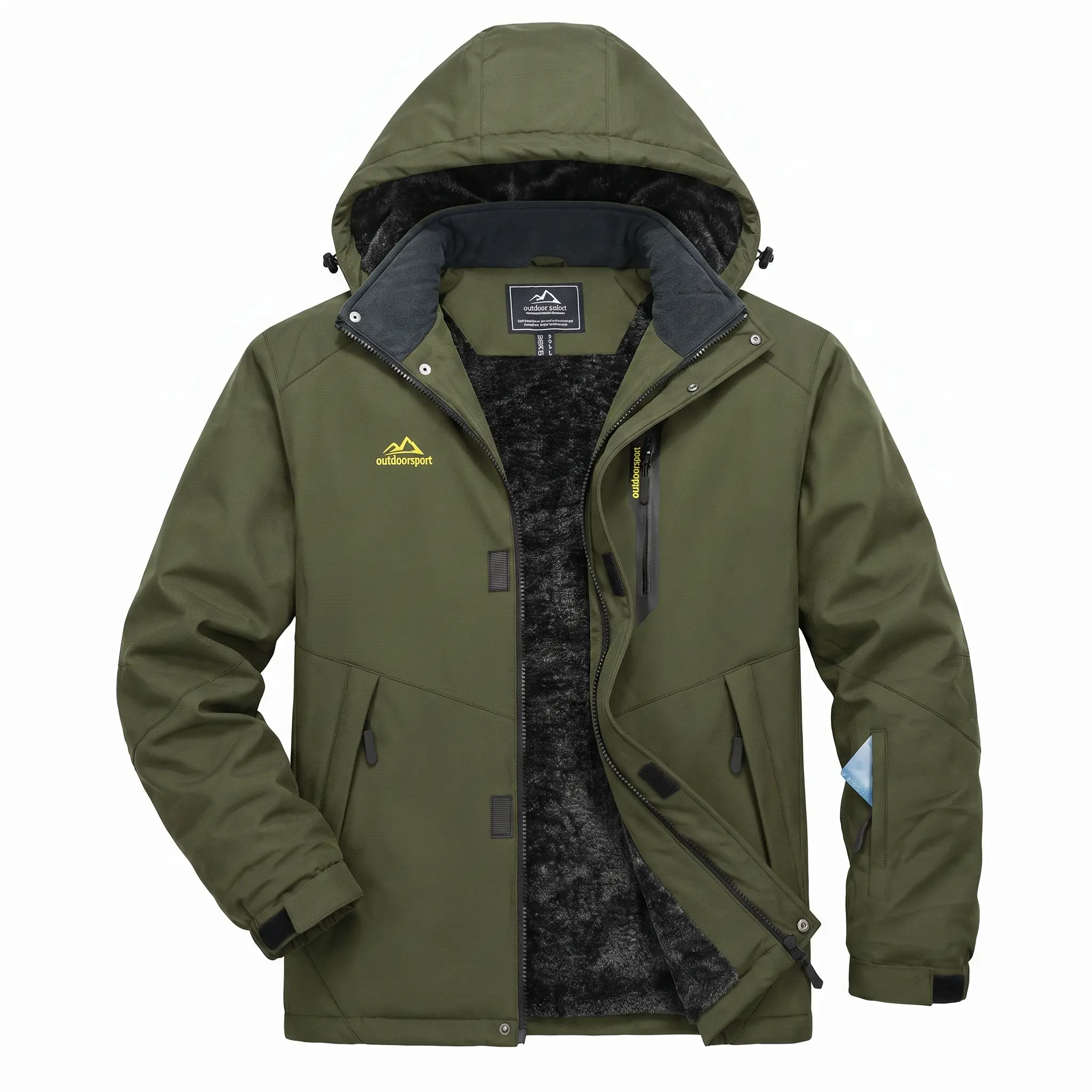 Men's Winter Jacket Ski Snow Waterproof Jackets Warm Fleece Snowboard Coat Parka Raincoats with Multi-Pockets