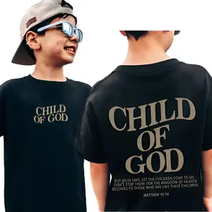 Child of God Youth 2 sides T-Shirt – “Jesus Loves You” Christian Tee for Kids, Scripture-Inspired Shirt, Faith-Based Streetwear, Gift for Boys and Girls		