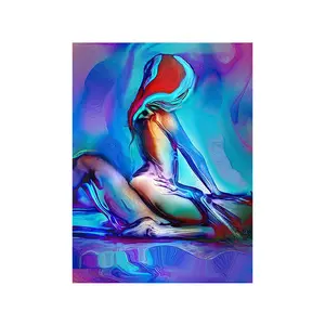 Canvas Painting Sexy Men Women Make Poster Print Canvas Wall Art Wall Mural Abstract Art Canvas Print Multicolor Vibrant Woman Figure Design For Home Decor Living Room Wall Art