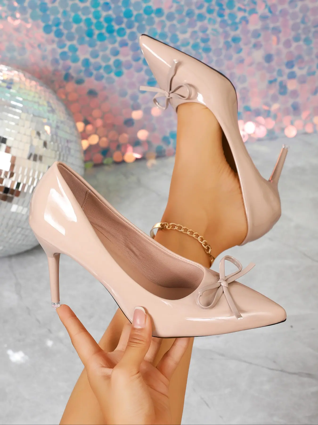 Elegant Classic Women's High Heel Shoes, Summer Butterfly Knot Design, Perfect for Graduation Parties, Vacation Wear, Fashion Dance Shoes