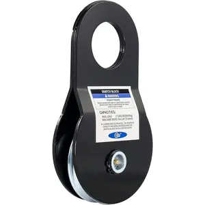 8 Ton Winch Snatch Block Towing Pulley Blocks 17,600 LBS Capacity, Offroad Recovery Accessory for Truck, Tractor, ATV & UTV