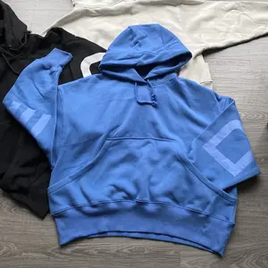 Women's Oversized Hoodie with Logo - Unisex Signature Hoodie Boxy Fit with Front Pocket & Drawstring Hood - 65% Cotton 35% Polyester - True to Size