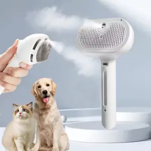 Viral Pet Steam Massage Brush – Self-Cleaning Hair Removal Comb for Dogs & Cats