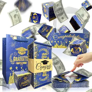 Graduation Surprise Explosion Gift Box – Funny Pop-Up Cash from Money Case for Her, Him, Preschool, High School & College. DIY Novelty Luxury Folding Bouncing Money Boxes for the Class of 2026
