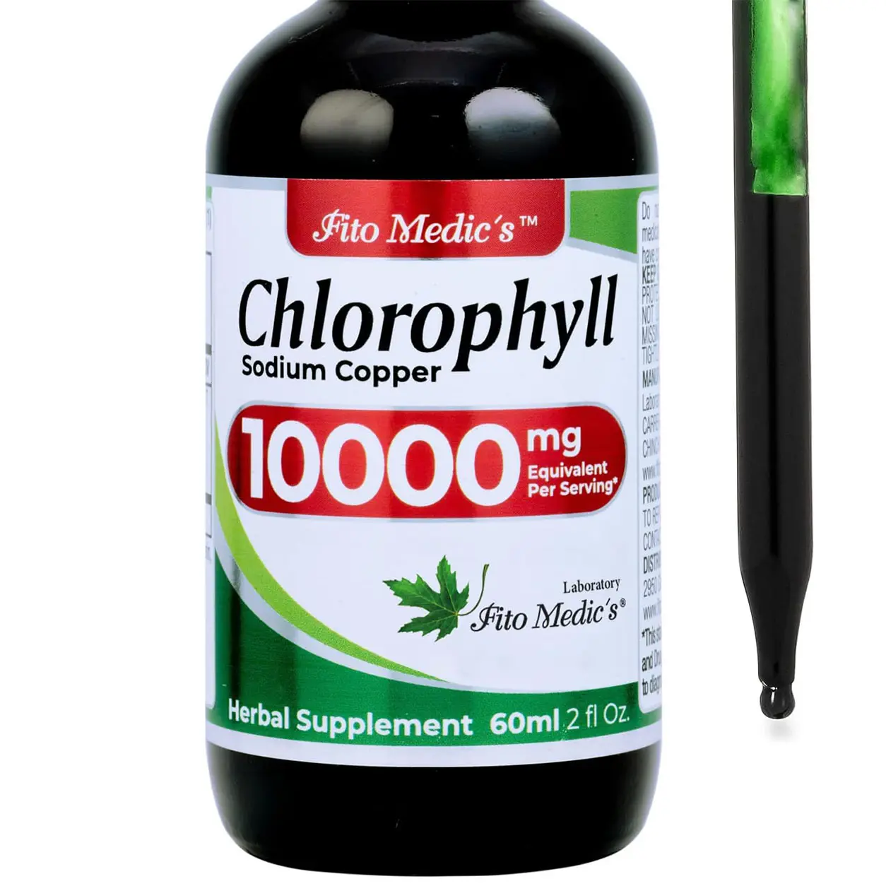 FITO MEDIC'S Lab | Liquid Chlorophyll | Chlorophyll Liquid Drops | 50 mg 200:1 Ratio Extract per Serving.
