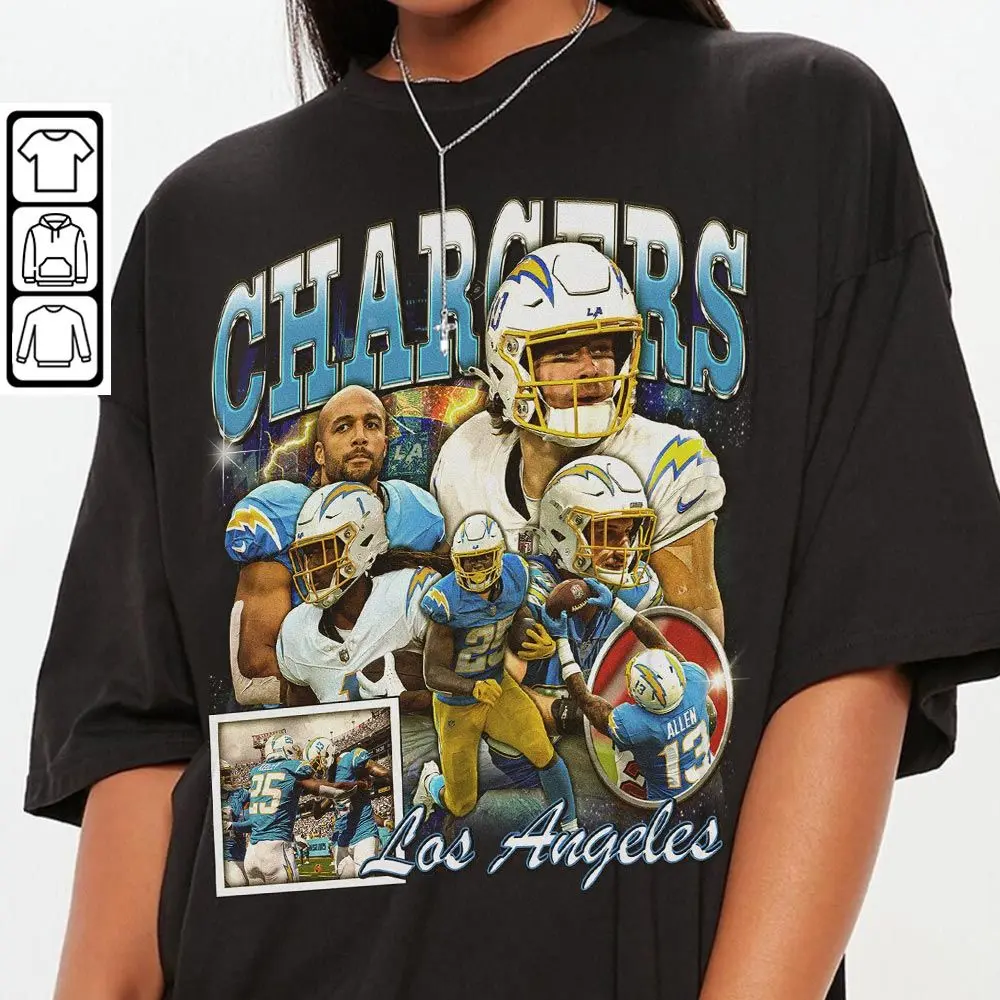 Vintage Justin Herbert Austin Ekeler Football Shirt Unisex, Football 90s Vintage Gift for Fans