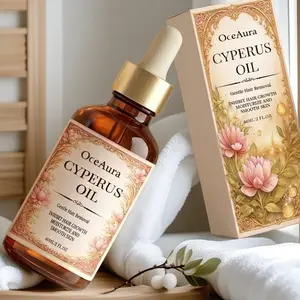 Rotundus Oil for Natural Permanent Hair Reduction with Natural Aconite Root & Melaleuca Leaf, Gentle, Mild Skin Care, Moisturizing Daily Use, Flammable Liquid-Free Formula, Triple Pack
