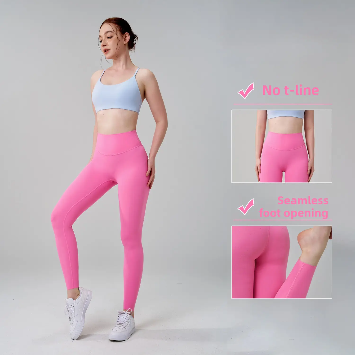 Superelastic no size nude high waist hip lift yoga pants women's sports hip pants fitness pants yoga pants spring and autumn average size Women's Retro Flared Yoga Pants