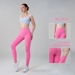 Superelastic no size nude high waist hip lift yoga pants women's sports hip pants fitness pants yoga pants spring and autumn average size Women's Retro Flared Yoga Pants