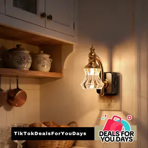 DORESSHOP Vintage Flower Night Lights, Night Lights Plug into Wall, 3000K Soft Light with Dusk to Dawn Sensor, Adjustable Brightness, for Kitchen Hallway Bedroom
