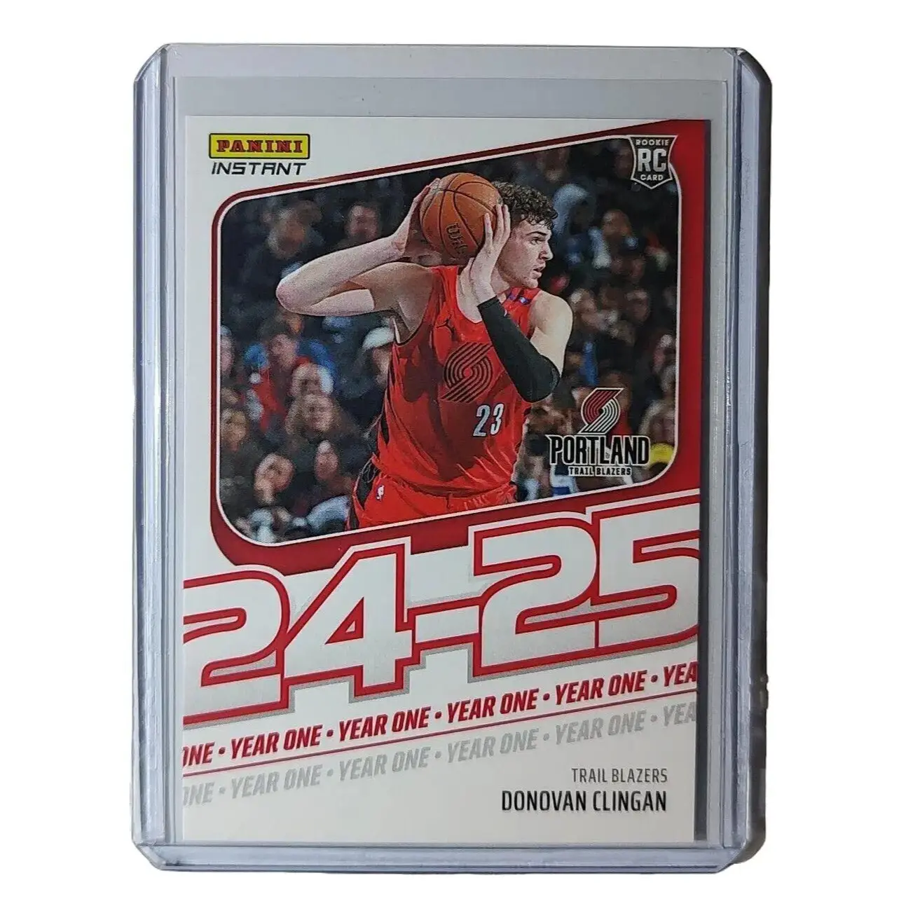 Donovan Clingan Rookie Card 2024-25 Panini Year One #7 Trail Blazers 1/613