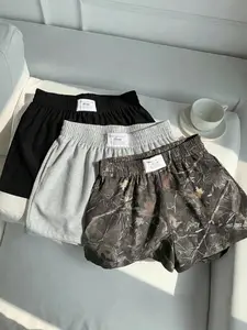 3-Pack Loose-Fit Casual Shorts, Camouflage All-Over Print, Breathable Summer Elastic Women's Bottoms, Comfortable Streetwear