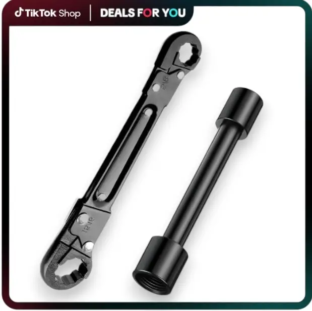 RDS SCM Plumbing Tools Dual Kwik Tite Wrench Kit Angle Stop Wrench Plumbing Toolset for Easy Nut Installation - Portable & Heavy Duty Hardware