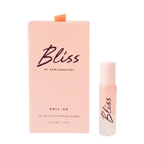 RawChemistry Bliss Pheromone Infused Perfume Roll-On for Women | Alcohol-Free Women's Fragrance Oil | Long Lasting Floral Perfume | Signature Pheromone-Infused Flower Scent Blend | Travel Size | 10ml / 0.34oz | Made in USA