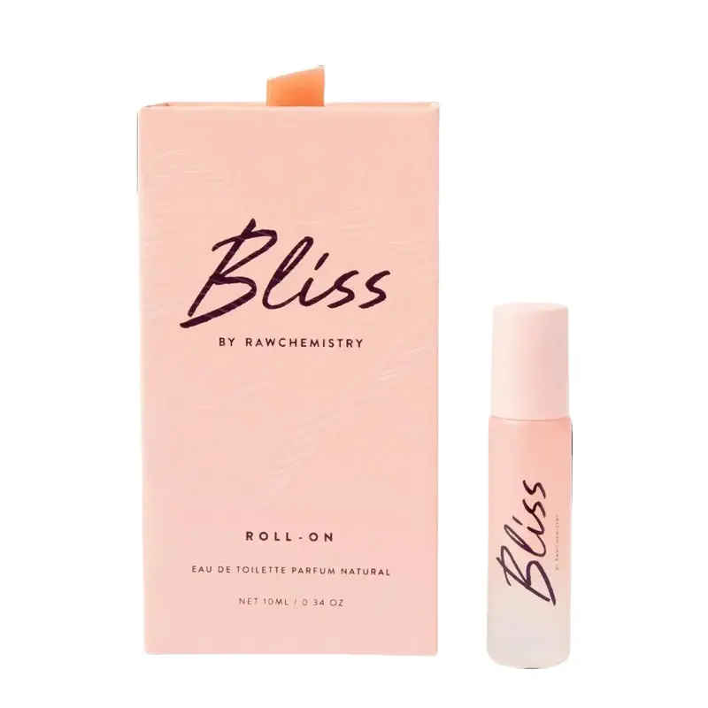 RawChemistry Bliss Pheromone Infused Perfume Roll-On for Women | Alcohol-Free Women's Fragrance Oil | Long Lasting Floral Perfume | Signature Pheromone-Infused Flower Scent Blend | Travel Size | 10ml / 0.34oz | Made in USA