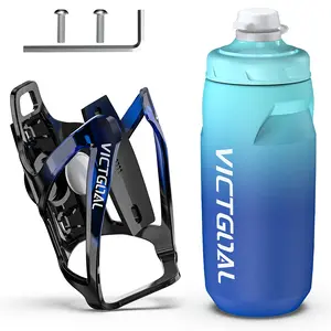 1 Set Bicycle Water Bottle Cage for Airtag & 620ml Water Bottle with Leak-Proof, Dustproof Cap, Perfect for MTB & Road Cycling