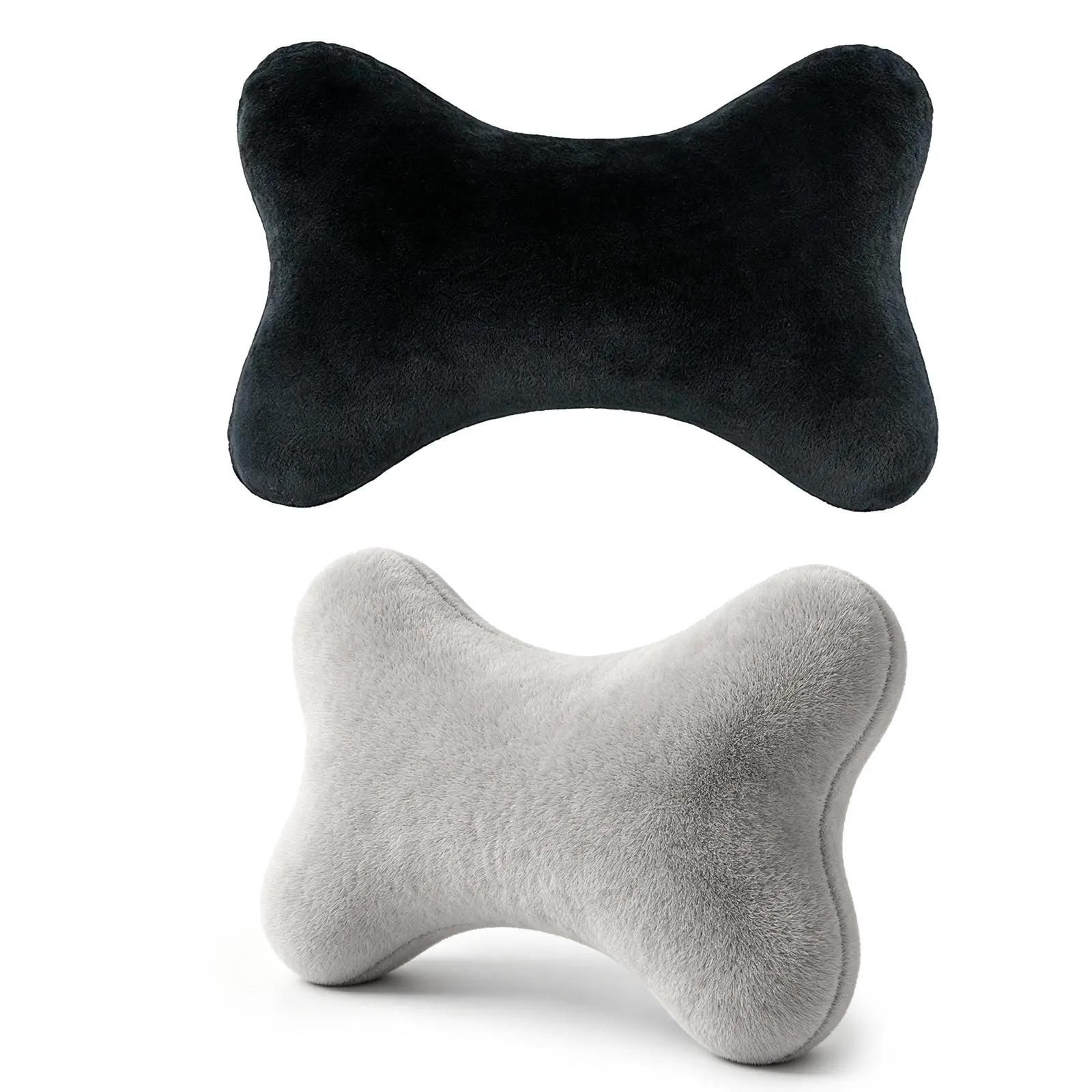 2-Piece Plush Texture Car Neck Pillows, Comfortable Bone-Shaped Head & Neck Support Cushions, Car Travel Accessories for Camping & Office Use,back to school,back to school haul