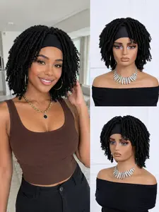 Short African Curl Wig, No Glue Instant Wear, Glueless Wig, Natural Voluminous Look, Natural Looking Wig, Face-Framing Effect, Beginner-Friendly Hairband Wig, Beginner Friendly Wigs