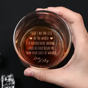 Funny Snoring Partner Gift For Husband Boyfriend  High quality laser engraved whiskey glasses, Personalize your name or handwriting Gifts for couples, Home Decor & Gifts, Funny gift for men and women, Drinkware, Valentines day gift.