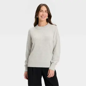 Women's Woolen Crew Pullover Sweater - A New Day