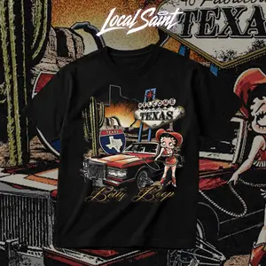 LOCALSAINT Welcome To Fabulous Texas Heavy Cotton Unisex Graphic T-Shirt Hoodie Houston Texas Skull Cowboy Lowrider 713 Crewneck Tee, Vintage Streetwear Graphic T-Shirt Direct To Garment Breathable Print