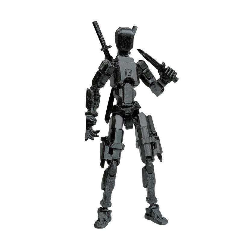 Assembed 3D Printed 5.54'' Stick 13 Action Figure, Multi-Jointed Titan13, Articulated T13 Desktop Decoration,12 in 1 d13 Accessories Best Birthday Festival Gift