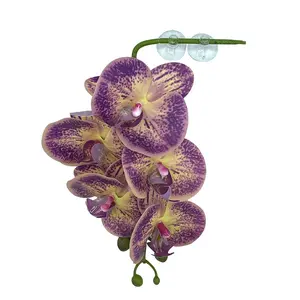 Orchid Reptile Decor - Purple & Yellow - Realistic Artificial Hanging Orchid for Reptile Enclosures