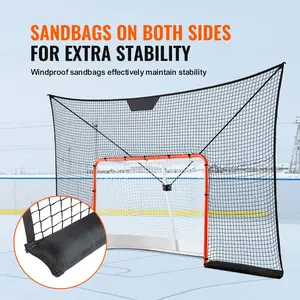 Spring new arrivals Hockey Goal Backstop Net Street Hockey Sport Target Netting Outdoor 12x7FT