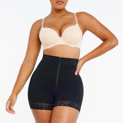 Shapellx Butt Lifter Shapewear Tummy Control Shorts For Women Waist Cincher With Zipper Closure Womenswear Lace Shaper Slim Creator