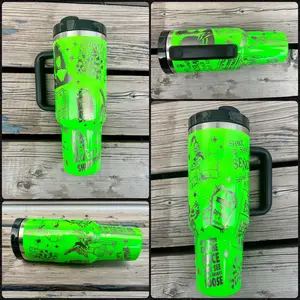 Hollyreeddesigns Beetlejuice Stainless Steel Tumbler for On-the-Go Beverages - Glass, Cup