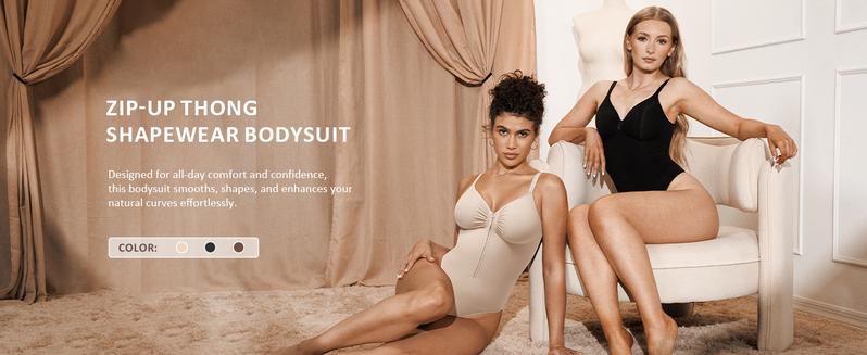 FeelinGirl Seamless Covered Bust Jumpsuit Thong Bodysuit Peach heart collar Fit Womenswear Comfort Shapewear Breathable Comfortable Day Tummy Tuck Garment Shaper Clothes Smooth Zipper Spaghetti Strap new TikTokShopBlackFriday