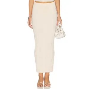 fleur du mal Three Way Rib Skirt in Tahini