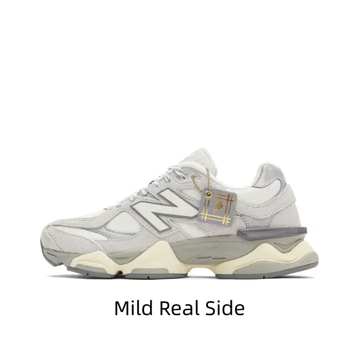 Minimalist Cream Grey Suede Mesh Sport Shoes Cloud Wavy Two-Tone Thick Cushion Outsole Lightweight Breathable Upper Clean Neutral Daily Walking Chunky Trainers
