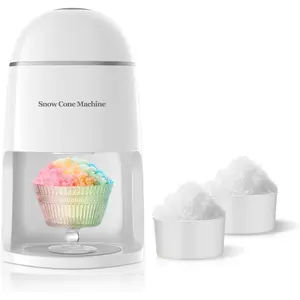 Electric Snow Cone Machine, Shaved Ice Maker Slushie Machine for ,    Ice ,  Ideal for Family Christmas Holiday, White