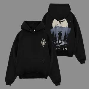 The Elder Scrolls V: Skyrim Version 3 Hoodie Shirt Premium Cotton, The Elder Scrolls Fans, RPG Game Graphic Hoodie, Streetwear Hoodie Unisex Oversize Gift for RPG Game Lovers