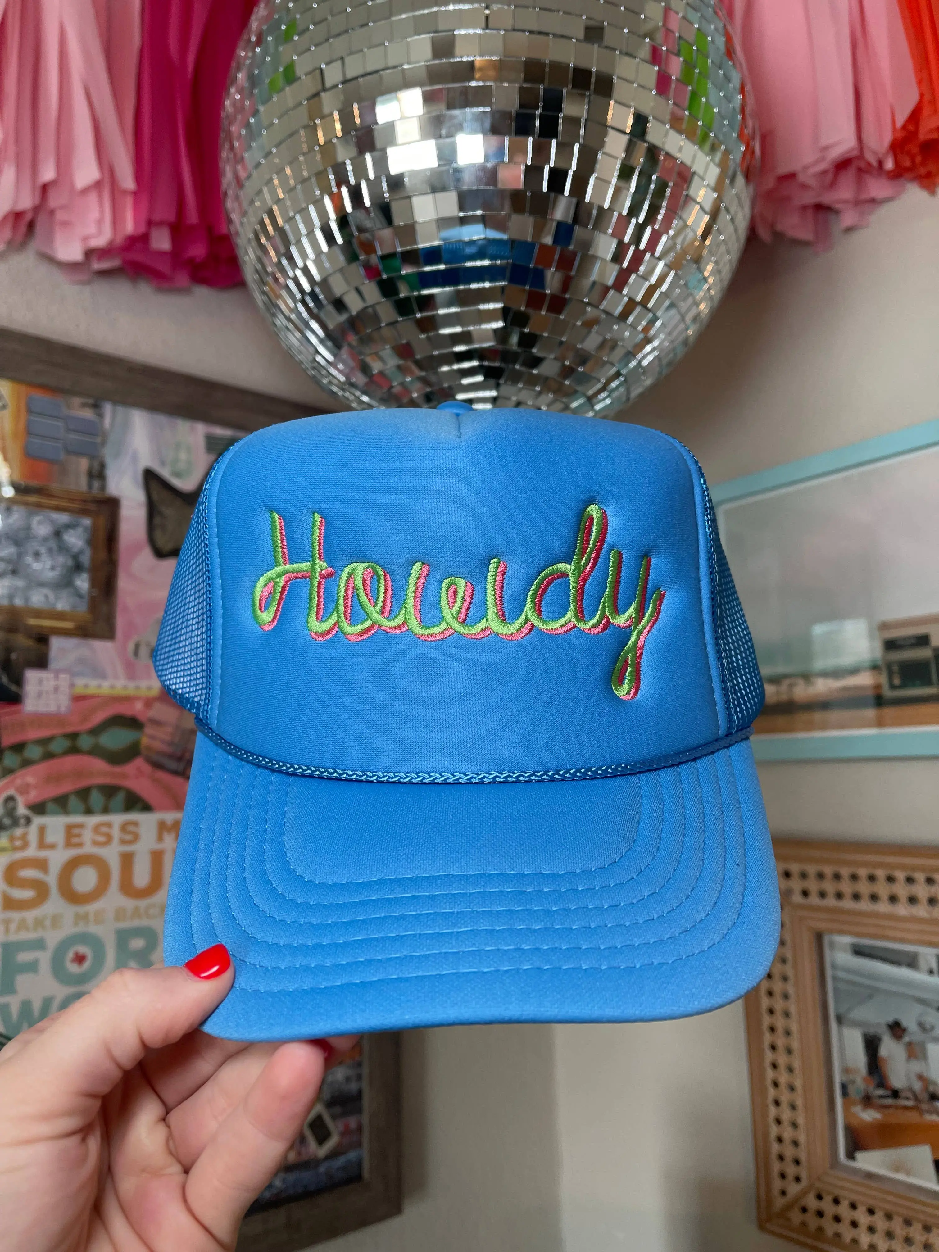 Howdy Embroidered Trucker Hat