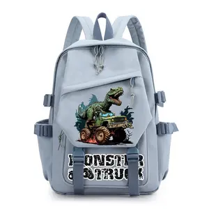 Monster Practical Backpack Waterproof and Dirt-Resistant Daypack with Adjustable Shoulder Strap Backpacks For Adult Men And Women -Blue