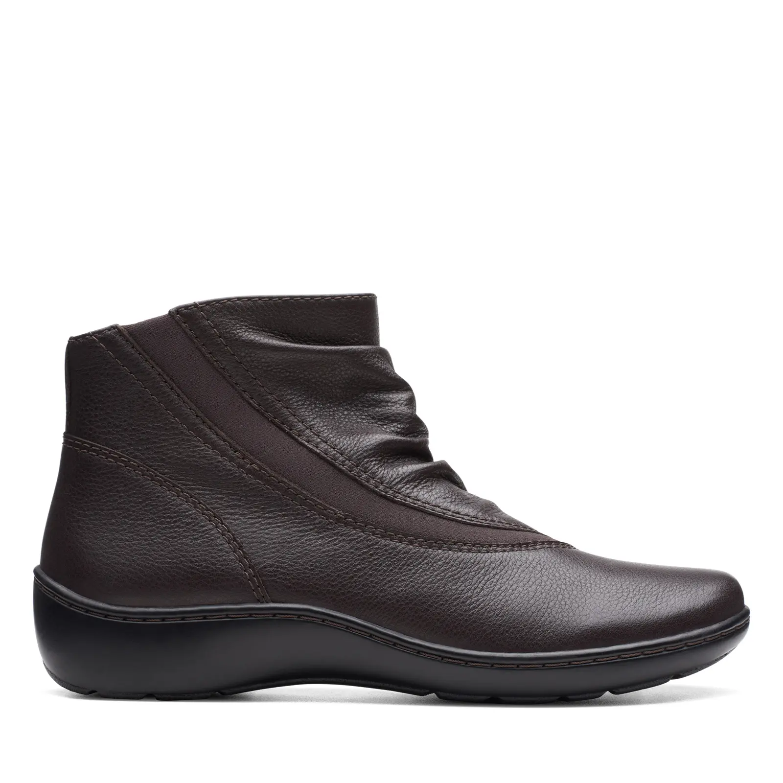 Clarks Cora Derby 26174191 Womens Brown Leather Zipper Ankle & Booties Boots