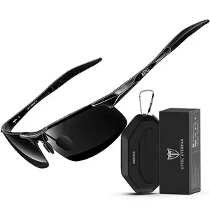 ATTCL 0.71 oz Men's Polarized Sunglasses Ultra-Light Al-Mg Metal Frame UV400 Protection Men’s Sports Eyewear for Golf Fishing Driving Running 99% UVA & UVB Blocking with Microfiber Cleaning Cloth Test Card & Sunglasses Case tiktokshopspringglowup