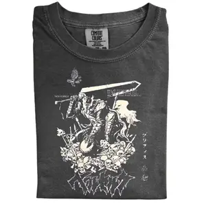 Berserk Print Comfort Color T-Shirt, Vintage Game Shirt,  Anime Guts Graphic Tshirt, Gift for Men, Gift for Women, Crew Neck T-shirt, Trending T-shirt