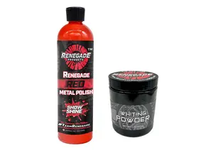 Renegade Products | Aluminum Wheel Seal Bundle – Metal Polish & Whiting Powder for Chrome, Aluminum, Stainless Steel, Wheels & Rims