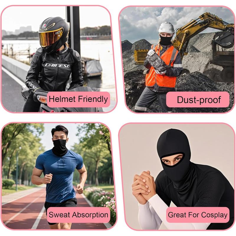 2Pcs Full Face Cover Ski Mask Balaclava Unisex Hood Cap Neck Gaiter UV Protector for Outdoor Sports Snowboard Travel motorcycle bandana Unisex Windproof