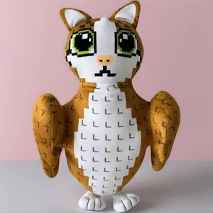 Cute Owl Strawberry Elephant Plush Toy, 9.8 Inch Collectible Stuffed Animal, Perfect Gift for Fans, Adorable Brainy Softie