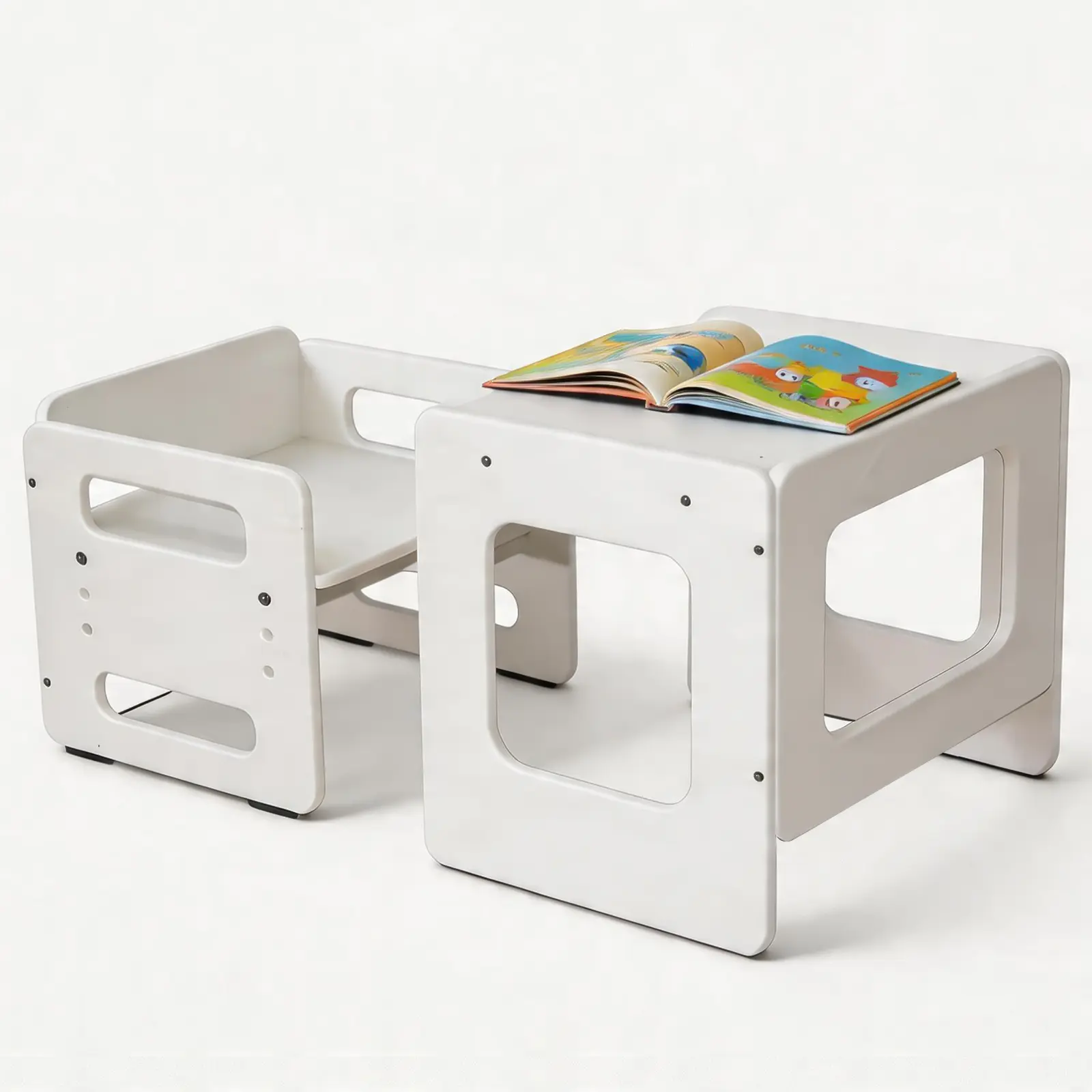 Weaning Table Natural Pine Montessori Design - Safe Rounded Corners for Baby Learning