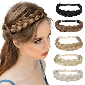 Handmade Braided Headband, Natural Fiber Adjustable Hair Accessory, Heat Resistant Hairstyle Band