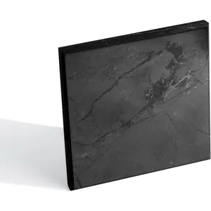 Karelian Heritage Protection Blocker Shungite Tile 4x4 inches (10x10 cm) | Big Decorative Mineral Square Stone Tile 4 inches | Shungite for Cell Phone | Meditation, Reiki Healing, Energy Balance SP08