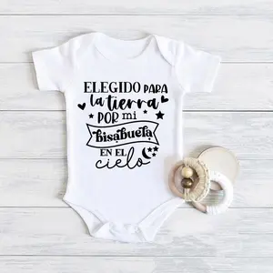 Chosen for Earth by My Great-Grandmother in Heaven Baby Romper Girl Boy Print Jumpsuit Short Sleeve Bodysuit Summer Infant Gifts