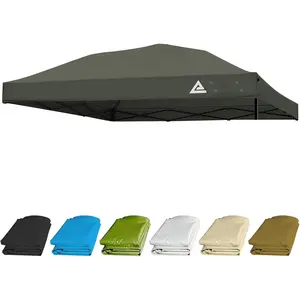Replacement Canopy Top Cover for 10' X 10' Straight  Pop Up Canopy Tent, Canopy Top Cover Only (Grey, 210D)