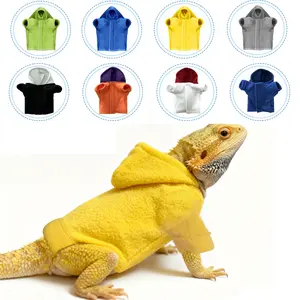 Lizard Hoodie Reptile T-Shirt, Small Pet Outdoor Clothing, Easy to Wear, Multi-Color for Lizards,Easy to Wear,Reptile Pet Clothing