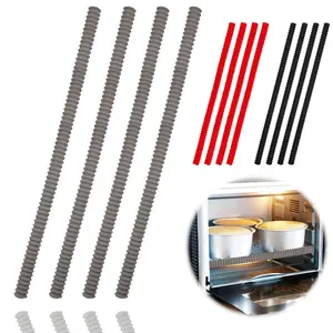 Oven Guards For Racks - 4 Pack Heat Resistant Silicone Rack Protectors Shields  Protect Against Burns And Kitchen Gadgets & Accessories 14 Inches Long (grey)